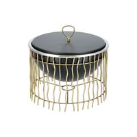 Marmite et soupière de luxe en acier inoxydable pour le Moyen-Orient moderne, chauffe-plats de table pour mariage, décor Ramadan