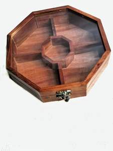 Acacia <b>Wooden</b> Spice Box High Quality Wholesale and Hot Selling Box Use for Home Kitchen Spice box in wholesale - Product Image 3