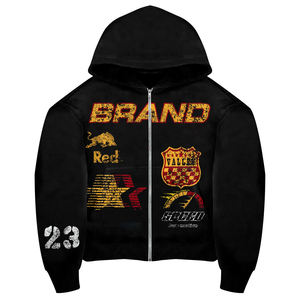 Wholesale Custom Blank Heavyweight French Terry Oversized Hooded <b>Sweatshirt</b> <b>Embroidery</b> Puff Printing Hoodie for Men - Product Image 5