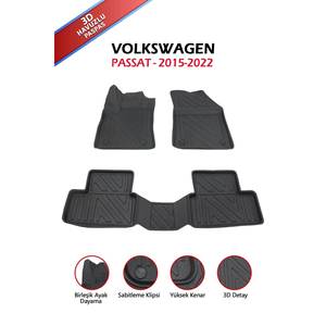 Alfombrillas de Coche Negras con Diseño 3D de Piscina para Volkswagen Passat 2015-2022, Juego de Alfombrillas Turcas - Product Image 2