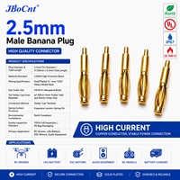 Connecteur banane femelle JBoCnt 2,5 mm, broche 21,5 mm, plaqué or, laiton T2 C3604, boîtier en nylon, pour connexions de fil de batterie et moteur RC
