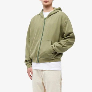 Sudaderas con capucha en blanco de invierno Logotipo personalizado Peso pesado Oversized Drop Shoulder Pullover Hoodies Hombres Streetwear 100% Algodón - Product Image 3