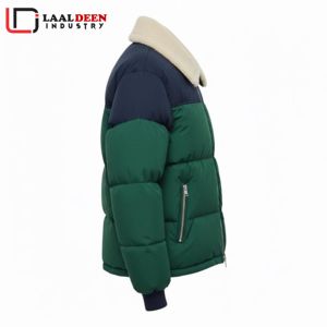 Chaqueta Acolchada Entallada de Diseño Elegante para Hombre OEM, Resistente al Agua y al Viento, Chaqueta de Burbujas para Uso en Exteriores con Cierre de Cremallera - Product Image 3