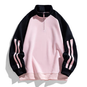 ODM Custom <b>Men's</b> Turtleneck Half <b>Zip</b> Sweatshirt 100% Cotton Plus Size Drop Shoulder Quarter <b>Zip</b> Blank Sweatshirt for <b>Men</b> Women - Product Image 3