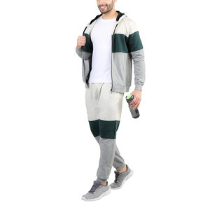 Ensemble jogging décontracté manches longues coupe-vent coupe-vent imprimé écologique et personnalisé pour hommes Poches latérales pour hommes OEM - Product Image 4