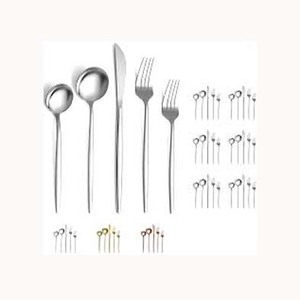 Silver Plated <b>Stainless</b> <b>Steel</b> <b>Cutlery</b> Awesome Vintage Royal Flatware Set Long Slim Awesome Handle Including Knife Fork - Product Image 1