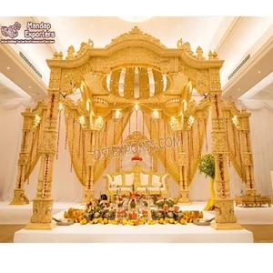 Mejor boda madera Pavo Real Mandap Reino Unido nuevo diseño boda madera Roshni Mandap tendencia diseñador boda Vidhi Mandap configuración EE. UU. - Product Image 1