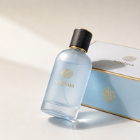 Flacon de parfum cylindrique 50ml 100ml vide, vaporisateur avec couvercle ruban coloré