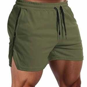 กางเกงออกกำลังกายขาสั้นผ้าโพลีเอสเตอร์สำหรับผู้ชายคุณสมบัติกันน้ำสำหรับฟิตเนสวิ่งออกกำลังกายและยิมกีฬา-ขายส่ง - Product Image 3