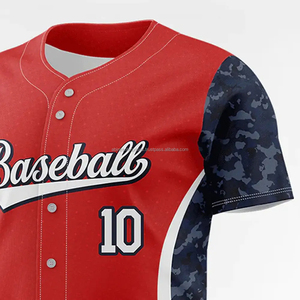 Maillot de sport personnalisé de haute qualité pour hommes, maillot de baseball en tissu frais respirant avec impression par sublimation à bas prix - Product Image 6