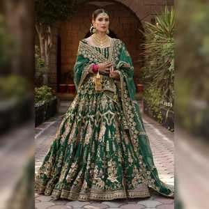 AA IMPEX Party Wear Bollywood Style Frock Suit Indian Pakistani Women's Wedding Wear Sharara Gharara Suit Lace para Mother Bride - Product Image 2