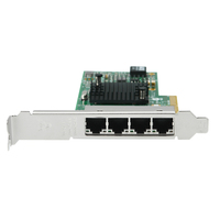 Las Mejores Tarjetas de Red Gigabit Ethernet de Enrutamiento Suave 10/100/1000M, 4 Puertos RJ45 de Cobre, Tarjeta de Red PCIe x4 con Controlador Intel I350AM4
