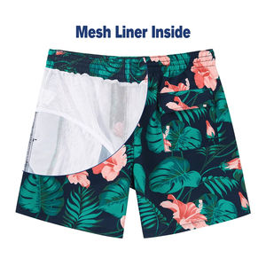 Sublimation personnalisée Short de bain coupe ajustée à séchage rapide pour hommes avec doublure en maille Maillots de bain imperméables - Product Image 4