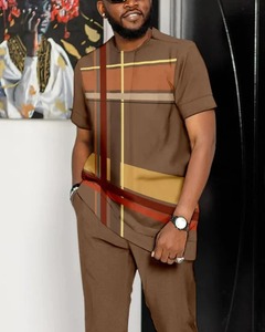 Ensemble de vêtements de sport pour hommes t-shirt à manches courtes pantalon long ensemble 2 pièces pour hommes survêtement en coton tendance imprimé en 3D vêtements surdimensionnés décontractés - Product Image 5