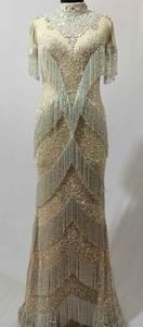 Suministro directo de fábrica Vestidos de cuentas de diseñador con intrincados bordados y detalles de cristal para boutiques y minoristas Venta - Product Image 3