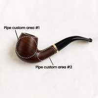 Pipe à fumer en bois de luxe, type courbé, finition laquée, couleur personnalisable, logo personnalisable, légère, petite, pour usage quotidien
