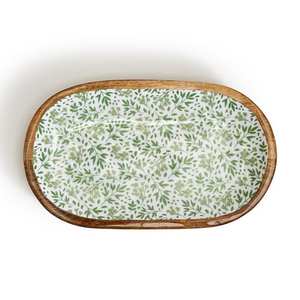 Rectangle de plateau de service en bois sculpté à la main antique de qualité supérieure personnalisé pour la cuisine à domicile et la table à manger. - Product Image 6