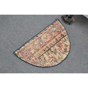 พรมขนแกะสไตล์ตุรกีขนาด2.5 x 1.5ft กม. แบบคลาสสิกลวดลายแอบสแตรกขนาดใหญ่สำหรับโถงทางเดินพรมยางหนา10มม. สำหรับห้อง - Product Image 4