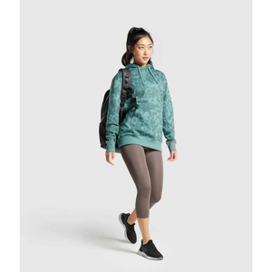 Sweat à capuche personnalisé pour femme en polyester/coton, anti-rétrécissement, doublé, impression par sublimation de haute qualité, logo personnalisé, respirant, prix de gros - Product Image 4