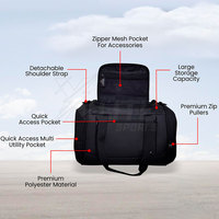 Sac de voyage pliable en polyester de qualité supérieure, grande capacité, durable, imperméable, écologique, design spacieux, confortable