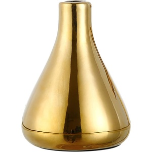 Lujoso florero de Metal dorado mate acabado recubierto de polvo decoración del hogar para impresionantes arreglos florales macetas y jardineras - Product Image 3