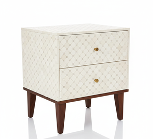 โต๊ะข้างเตียงไม้ฝังกระดูกสไตล์แฟนตาซี งานฝีมือคุณภาพพรีเมียม ทนทาน ลายดอกไม้ สำหรับเฟอร์นิเจอร์ห้องนั่งเล่น - Product Image 6