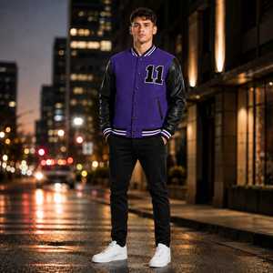 Chaqueta Varsity Personalizada al por Mayor, Fabricante de Chaquetas Letterman, Chaqueta Bomber con Bordado y Parches, Estilo Béisbol, Chaqueta Urbana Personalizada - Product Image 6