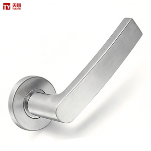 Tianyi Flattened <b>Square</b> Bar Lever Handle Passage Split Base Door Lock Project Wooden Office Hallway Satin Finish Supply - Product Image 1