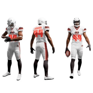 เสื้อเจอร์ซีย์และกางเกงมีสไตล์อุปกรณ์ฟุตบอลเสื้อทีมอเมริกันพิมพ์ลายสิ่งทอลายปักโลโก้ - Product Image 1