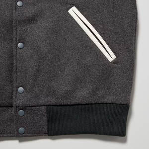 Veste universitaire pour homme tendance de l'industrie, style vintage, vêtements d'hiver, logo brodé personnalisé, toile sur le devant, personnalisable - Product Image 5