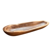 WTH028 Indonesische Teakwortel Serviesset Handgemaakt Massief Houten Modern Natuurlijke Afwerking 3-Maanden Garantie voor Perfect Elegante Presentatie