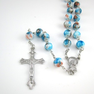 Nuovo Rosario Cattolico con Perline di Vetro, Collana Religiosa - Product Image 4