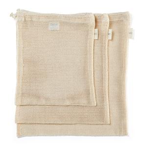 Conjunto de Bolsas Reutilizables de Algodón Orgánico, Bolsa de Lavandería de Malla de Algodón, Frutas y Verduras, Lavable - Product Image 2