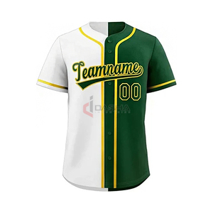 Camiseta de béisbol de manga corta de tamaño personalizado 2025, ropa deportiva unisex al por mayor, camiseta en blanco, opción de talla grande, impresión por sublimación - Product Image 1