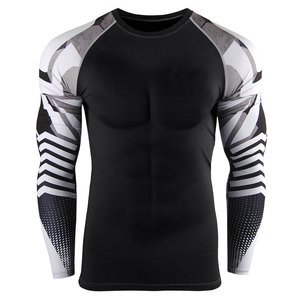 Vêtements d'exercice de soutien pour la musculation hommes chemise de Compression tenue d'entraînement flexible hommes chemise de Compression - Product Image 5