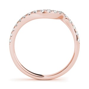 Diamond Twisted Swirl Bridal <b>Set</b> 14K Rose Gold (0.62ct) Elegant <b>Fine</b> <b>Jewelry</b> <b>Sets</b> for Brides - Product Image 2