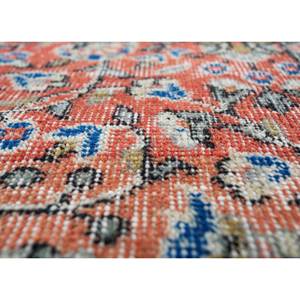 Alfombra Vintage de Lana Roja y Naranja de 9x12 con Patrón Floral, Anudada a Mano, para Sala de Estar, Entrada o Pasillo, Modelo Pae-3328 - Product Image 3