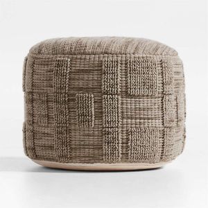 Pouf marocain pouf tissé touffetage fait à la main Style Boho Hall décor coton naturel poufs pied tabouret os incrustation Console par ITHL - Product Image 6