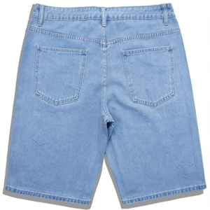Shorts en jean streetwear pour hommes, jeans vintage personnalisés en coton brut avec fermeture éclair, shorts en jean personnalisés pour hommes avec strass, shorts en jean - Product Image 2