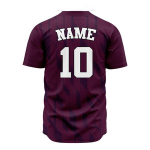 เสื้อเบสบอลโพลีเอสเตอร์ 100% สำหรับผู้ใหญ่ ขนาดมาตรฐาน สีพื้น แบบกำหนดเอง ชุดทีมกีฬา คุณภาพสูง ผลิตตามแบบ OEM ระบายอากาศได้ดี ไซส์ใหญ่ ซับเหงื่อ - Product Image 2