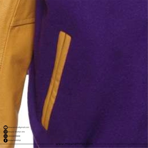 Chaqueta Universitaria Personalizada al por Mayor para Hombre, de Poliéster/Algodón, Estilo Urbano de Lujo, con Parches en la Parte Delantera, OEM, de Alta Calidad, Impermeable y Resistente al Viento - Product Image 3