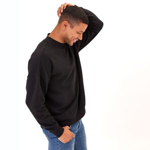 Sweat-shirt décontracté urbain pour homme, épaules tombantes, 80 % coton, 20 % polyester, polaire, surdimensionné, ample, pull d'hiver, OEM, étiquette privée - Product Image 2