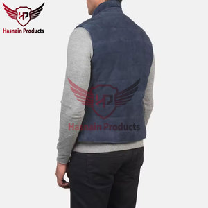 Gilet en cuir pour hommes de qualité supérieure en gros-Dernier matériau de conception-Impression de logo personnalisé-Cuir pour hommes de qualité supérieure - Product Image 5