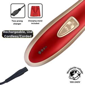 Tondeuse à cheveux sans fil professionnelle pour hommes, autonomie de 90 minutes, tondeuse à barbe à lames à écartement zéro, en acier inoxydable, pour salon de coiffure - Product Image 5