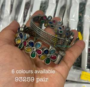 Conjunto de brazalete tradicional oxidado de plata y latón hecho a mano para mujer, conjuntos de joyería étnica para mujer, ropa de boda - Product Image 4