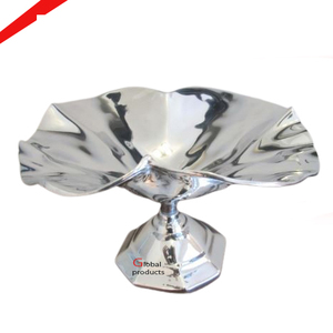 Bol de service en acier inoxydable avec feuille d'or et fleur pour restaurant et bar d'hôtel - Product Image 4