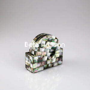 Juego de Posavasos de Resina MOP con Incrustaciones, Diseño Personalizable, Ligeros, Decorativos con Nácar, para Té y Hogar - Product Image 4