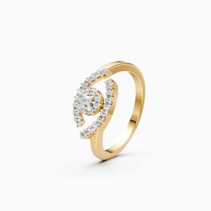 แหวนเพชร Eternal Eye Lab Grown Diamond น้ำหนัก 0.22 กะรัต ทรงกลม สำหรับสวมใส่ทุกวัน สามารถสวมซ้อนกันได้ ทำจากทอง 9K สีเหลือง ขาว และโรสโกลด์ - Product Image 3