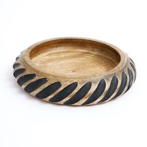 Handcrafted Whitewashed <b>Mango</b> <b>Wood</b> Pedestal <b>Bowl</b> Unique Home Decor Item Elegant Serving <b>Bowl</b> with Classic Pedestal - Product Image 6