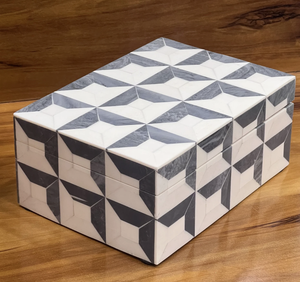 Joyero de Lujo con Incrustaciones de Hueso, de Alta Calidad, Rectangular, de Resina, para Mujer, de la India - Product Image 5